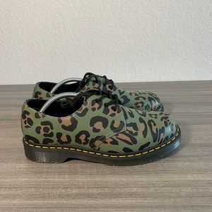 Dr. Martens 1461 Leopard-Print Leather Shoes